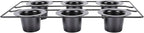 GOWENIC 6-Cup Popover Pan, Carbon Steel Deep Non Stick Bakeware Popover Pan for Baking Pudding Muffins Popovers, Easy to