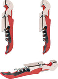 Professional Waiter Corkscrew Wine Openers Set(2PCS), Heavy Duty Stainless Steel Hinges Wine Key for Restaurant Waiters, Sommelier, Bartenders