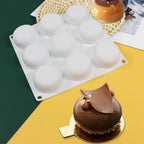 Silicone Mold Fondant Cake Mold DIY Chocolate Baking Tools Cake Decoration Accessories Bakeware (Round)