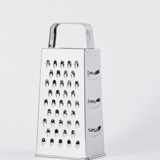 Hemoton Stainless Steel Kitchen Grater Multi-Use Vegetable Cutter and Cheese Shredder with Non-Slip Handle 7.99X3.58X2.59 Inch for Fruits Ginger and Potato Preparation