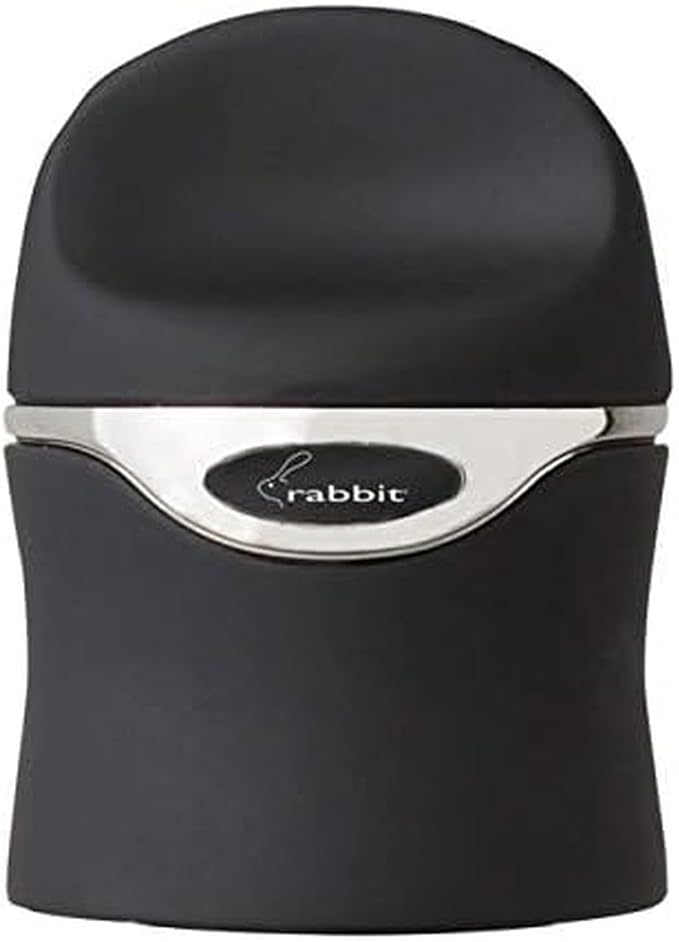 Rabbit Champagne and Wine Sealer, Airtight Wine and Champagne Stopper, Keeps Bubbles Fresh Longer, Easy to Use, Velvet Black, Essential Bar Tool
