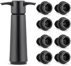 Wine Stoppers Vacuum with Pump, Keep Wine Fresh for up to 7 Days -1 Pump 8 Stopper, Wine Pump and Wine Vacuum Stopper, Reusable for Wine Saver, Wine Stoppers for Wine Bottles