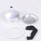 Espresso Coffee Moka Pot Replacement Parts Set Include Handle Funnel Filter Gasket Seal (3 Cup)