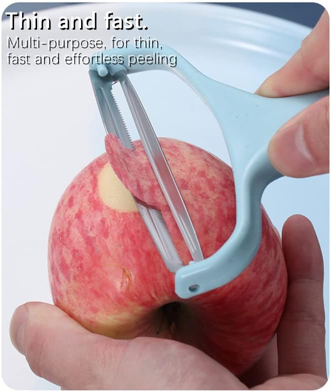 egetable,Potato,Fruit peeler cabbage cutting machine shredded kitchen stainless steel peeling knife gadget shredded cabbage Coleslaw, a must-have tool for western restaurants(Blue)
