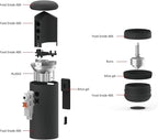 Nuttii Burr Coffee Grinder – Electric, Portable, Small, Quiet Adjustable Conical Burr Coffee Bean Mill, 20 Grind Settings for Espresso, Pour-Over, French Press Moka, for Home Travel Use (Matte Black)