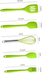 5pcs Silicone Kitchen Utensil Set Heat Resistant Non-stick Cooking Gadgets with Whisk Shovel Brush Scrapers for Baking and Cooking Space-saving Hanging Design Tools