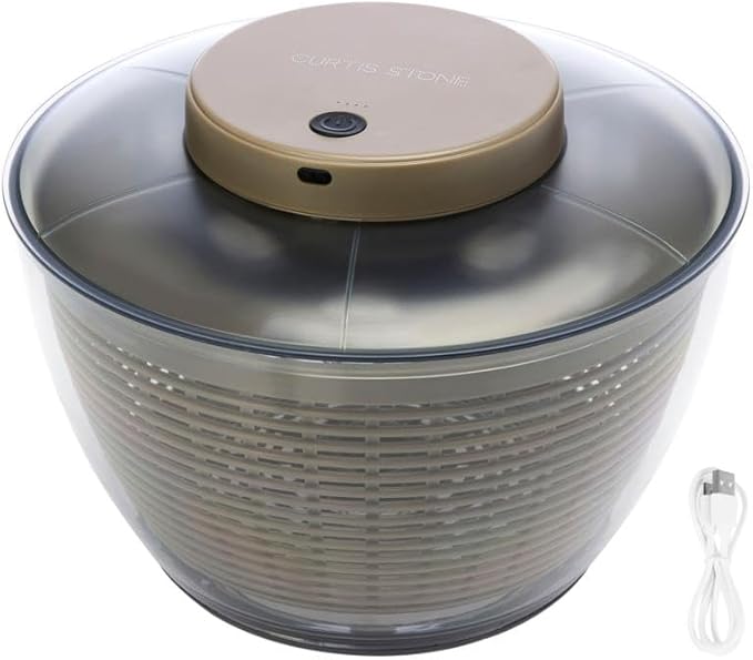 Curtis Stone 5-Quart Rechargeable Salad Spinner (Renewed)