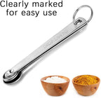 1Pack Mini Measuring Spoons Set, Heavy Duty Stainless Steel Teaspoon for Cooking and Baking, Suitable for Small Amount of Dry or Liquid Ingredients and Spices