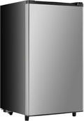 3.2 Cu.Ft Mini Fridge with Freezer, 1 Door Small Refrigerator with Adjustable Thermostat Energy-efficient Low Noise, Compact Fridge for Bedroom, Office, Dorm, Silver