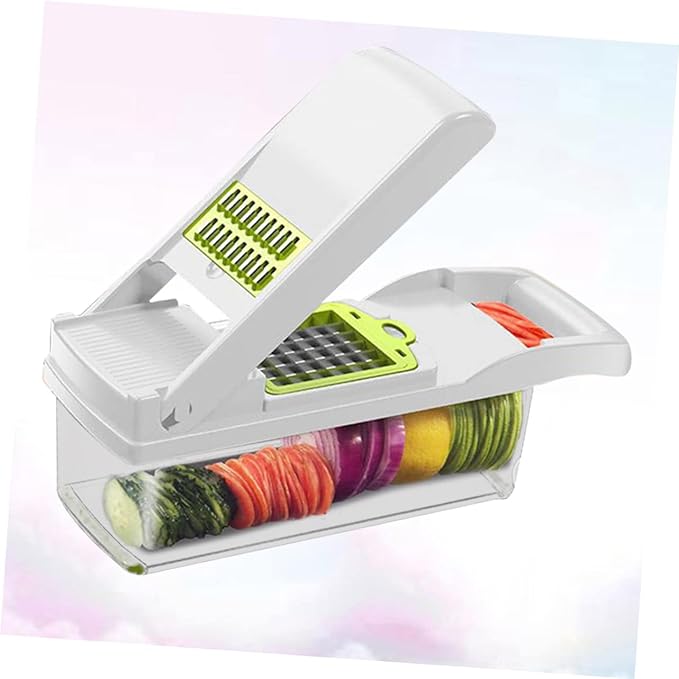Unomor One Kitchen Tool Slicer Chopper Grater Shredder for Fruits Veggies Safe Handle Storage Case