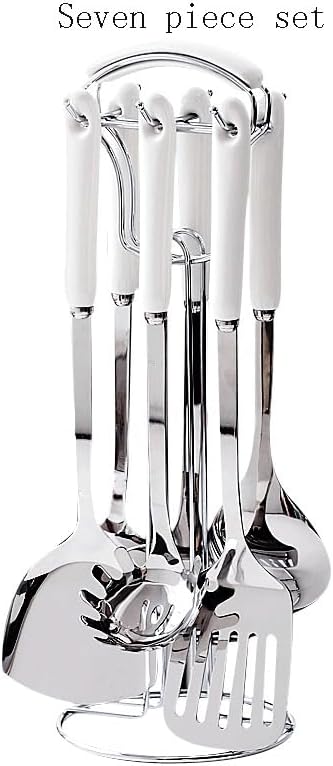 Ceramic Handles Cooking Tool Set steel Kitchen Utensils set of cookers Shovels Spoons Strainer(E)