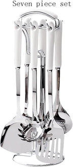 Ceramic Handles Cooking Tool Set steel Kitchen Utensils set of cookers Shovels Spoons Strainer(D)