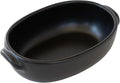 Banko Ware Au Gratin Dish, Small, For One Person Diameter Approx. 7.5 inches (19 cm), Heat Resistant, Ceramic, Oven Safe, Direct Fire, Microwave and Dishwasher Safe, Black, Made in Japan