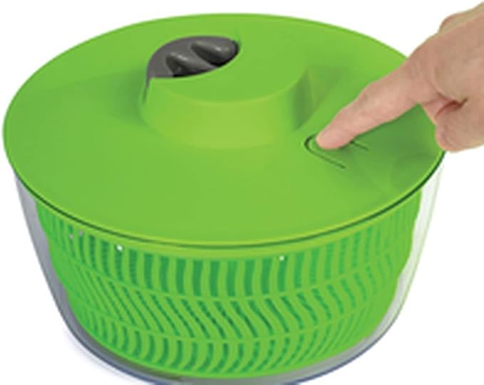ROPE SALAD DRYER WITH STOP, GREEN - 4L