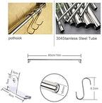 Kitchen Utensils Holder Hanging Racks 304 Stainless Steel Rail Utensil Storage Hanger Wall Mounted Rack for Tools and Pots(40cm)
