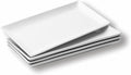 WishDeco Ceramic Serving Platters Set of 4, Rectangle Serving Trays 12 inch, White Serving Plates, Long Platter for Cake, Steak, Sushi, Appetizer