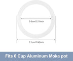 Sivaphe 6 Cups Moka Pot Replacement Infuser Parts Only for Aluminum Italian Stovetop Espresso Coffee Maker, 1 Filter and 3 Silicone Gasket Seals