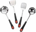 Kitchen Utensils Set，Cooking Utensils Kitchen Tools Gadgets Spoons for Cooking Spatulas Stainless Steel Cooking Utensils Spatulas Spoons 4 Pieces