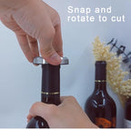 Wine Foil Cutter Tool for Wine Bottles 2 Pack Design Stainless Steel Blades Foil Remover Removes Foil Top Effortlessly Gift for Wine Lovers, Stainless Steel Silver
