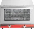 Full Size Commercial Countertop Convection Oven, 4.4 cu. ft., Electric, 208/240V, Stainless Steel, 4 Racks, 150-550°F Temperature Range, 32x28x23 Inches