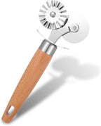 Pastry Double Cutter Wheel for Kitchen, Stainless Steel Pasta Cutter Wheel Tool with Double Roller for Making Pasta, Pizza, Ravioli, Cookie Cutter, Enhance Your Culinary Artistry