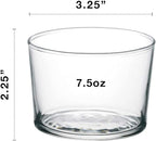 Bormioli Rocco Essential Decor Glassware – Set Of 12 Mini 7.5 Ounce Drinking Glasses For Water, Beverages ,Cocktails & Candle Holders – 7.5oz Clear Tempered Glass Tumblers