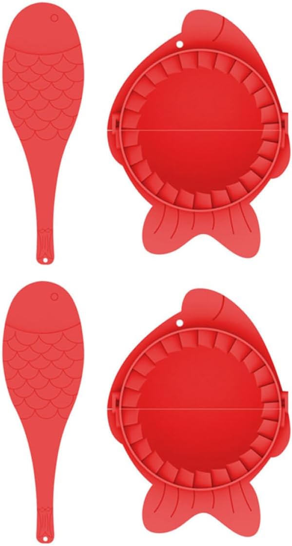 Unomor Dumpling Maker Molds 4pcs Plastic Dumpling Skin Press Tools Kitchen Gadget Set for Homemade Wrapping and Stuffing Cooking Accessories
