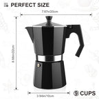 wedrink 9 Cup Stovetop Espresso Maker Aluminium Moka Pot Percolator(450ml)