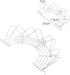 TIDTALEO 2Pcs 38Cm Semicircle Foldable Stainless Steel Oil Draining Rack Kitchen Gadget for Frying and Steaming Cooking Tools