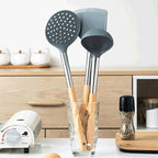 Food Grade Silicone Kitchenware Spatula Wooden Handle Set Kitchen Cooking Tools