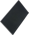 XieNie Bar Mat Small 6" x 12" Black, Coffee Mat for Home Bar, Bar Service Spill Mat for Cocktail Bartender Kitchen Countertop, PVC Counter Top Cup Mats Glasses Drying Mat, 1PCS