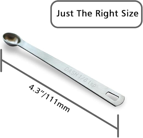 1PCS 1/8 Teaspoon(1/8tsp, 0.625 ml, Dash) Single Tiny Measuring Spoon, Small Individual Stainless Steel Measure Spoons Only