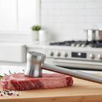 Stainless Steel Meat Tenderizer Tool, Heavy Duty Meat tenderizer Mallet, Premium Meat Masher for Steak and Beef, Hammer Meat Pounder Ground beef chopper tool for Kitchen Cooking Dishwasher Safe