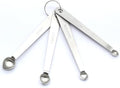 Luomorgo 4 Pc Set Measuring Spoons - Stainless Steel, 1/64, 1/32, 1/16, 1/8 tsp for Dry & Liquid Ingredients
