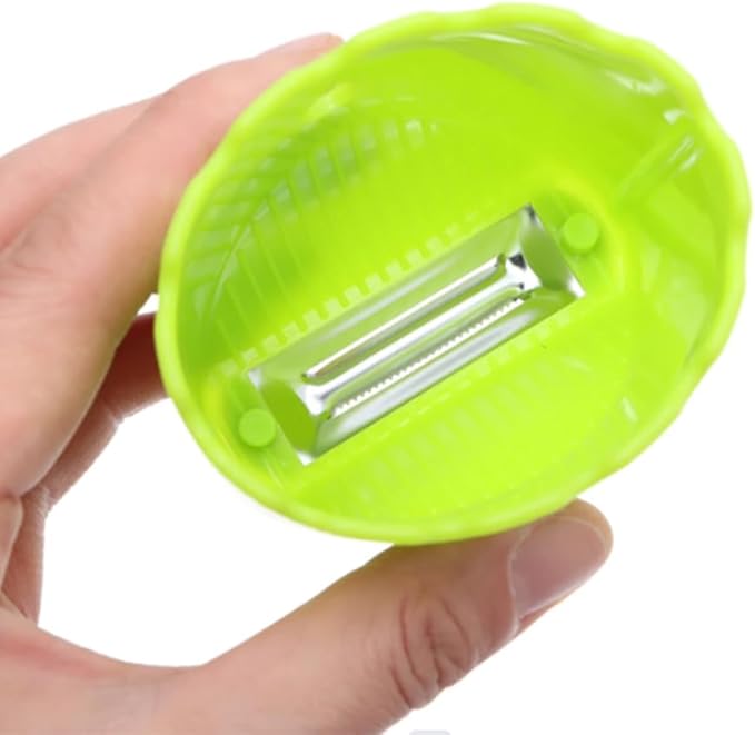 3Pcs Anti-splash Paring,Household Grater Planer Multi-Function Self-Stand Easy-Pouring Vegetable Slicer Storage Anti Splash Peeler Kitchen Peeling Tool (Green)
