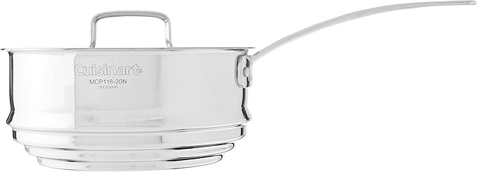 Cuisinart MCP116-20N MultiClad Pro Stainless Skillet, 20-cm, Universal Steamer w/Cover