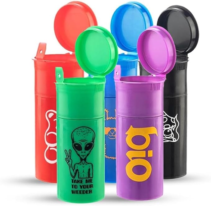 EZSPLITZ Cap & Crusher - 2-in-1 Herb Grinder with Extra Large Storage - Pop Art Edition (Purple)
