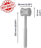Stainless Steel Meat Tenderizer Tool, Heavy Duty Meat tenderizer Mallet, Premium Meat Masher for Steak and Beef, Hammer Meat Pounder Ground beef chopper tool for Kitchen Cooking Dishwasher Safe