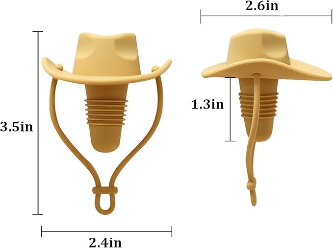 Silicone Wine Stopper, Funny Hat Shaped Decorative Wine Sealer, Cute Kitchen Gadgets, Yellow