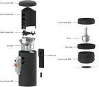 Nuttii Burr Coffee Grinder – Electric, Portable, Small, Quiet Conical Burr Coffee Bean Mill, 20 Adjustable Settings for Espresso, Pour-Over, French, Press Moka for Home Travel Use (Tangerine Orange)