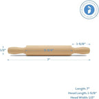 Wooden Mini Rolling Pin, 7 Inches Long, Pack of 6, Perfect for Fondant, Pasta, Baking in the Kitchen, Crafting by Woodpeckers