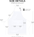 Syntus Apron for Men Women, Adjustable Cooking Kitchen Chef Aprons with 2 Pockets, Cotton/Polycotton/Polyester