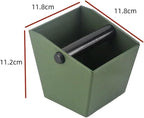 Coffee Knock Box Grounds Container ABS Bucket Anti Slip Powder Beveled Residue Barista Accessories Maker Tools(Green)