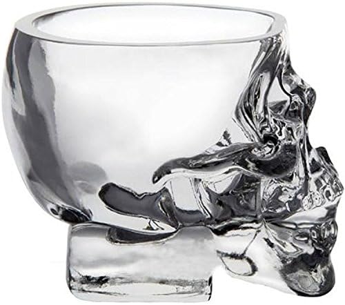 Kitchen & Dining Entertaining Glassware Drinkware Old Fashioned Glasses Skull Cup for Serving Scotch Whiskey Mixed Drinks (4)