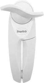 Starfrit Little Beaver Can Opener - Safe - Holds and Leaves No Sharp Edges on Lid - Comfort Grip - 3 year warranty - White