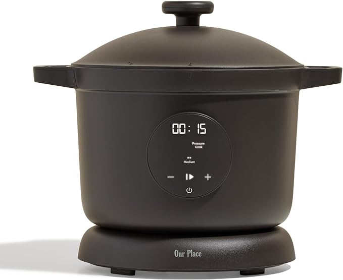 Our Place Dream Cooker | 6-quart Multicooker | 4 Versatile Modes | Pressure Cook, Slow Cook, Sear & Saute, Keep Warm | Hands-Free Steam Release | Tailored Control Panel | Char