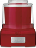 Cuisinart Ice Cream Maker Machine, 1.5 Quart Double Insulated Machine, Sorbet and Frozen Yogurt Maker, Ready in 20 Minutes, ICE-21RP1, Red