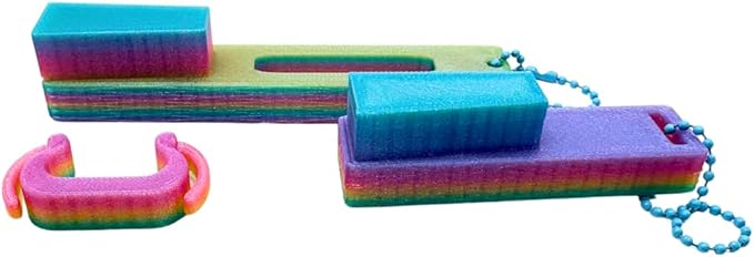 Hydro Style Tumbler Opening Tool, Plastic Lid Removal Tool with Chain and Handle Clip (Rainbow Shimmer)