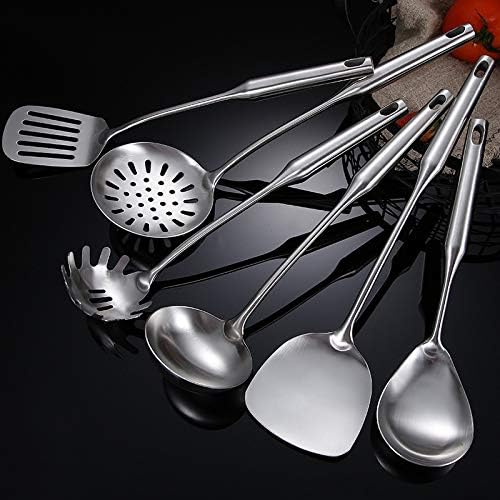 304 Stainless Steel Cooking Tools Set Colander Spatula Shovel Spoon Kitchenware Gadgets 6PCS Kitchen Accessories