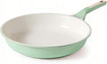 SENSARTE Nonstick Ceramic Frying Pan 12.5-Inch, Healthy Non Toxic Skillet, Induction Compatible Omelet Pan with Heat Resistant Handle, PFAS-Free, Mint Green